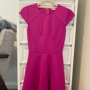 Ted Baker Pink Cap Sleeve Skater Dress